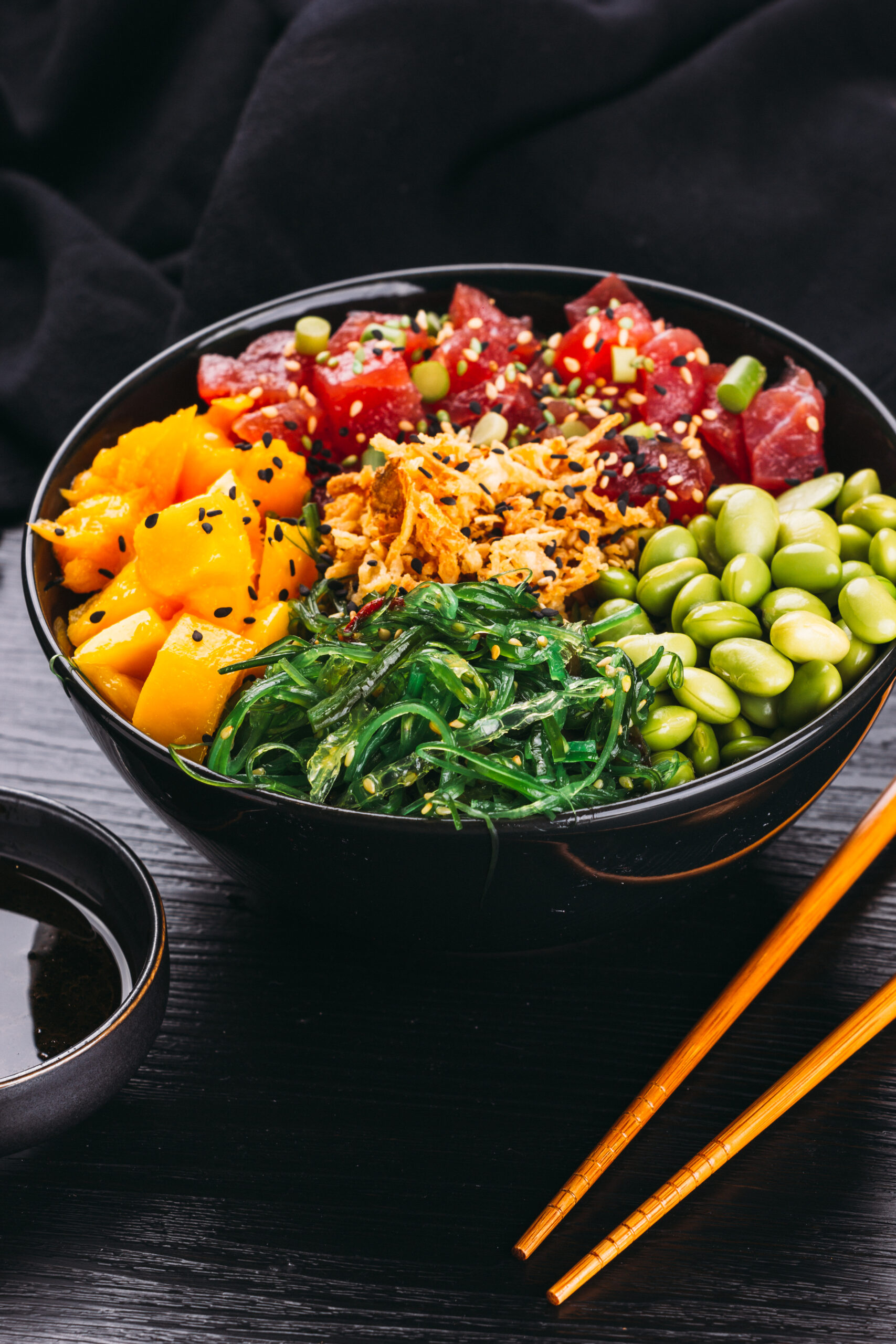 Bowl with Asian food